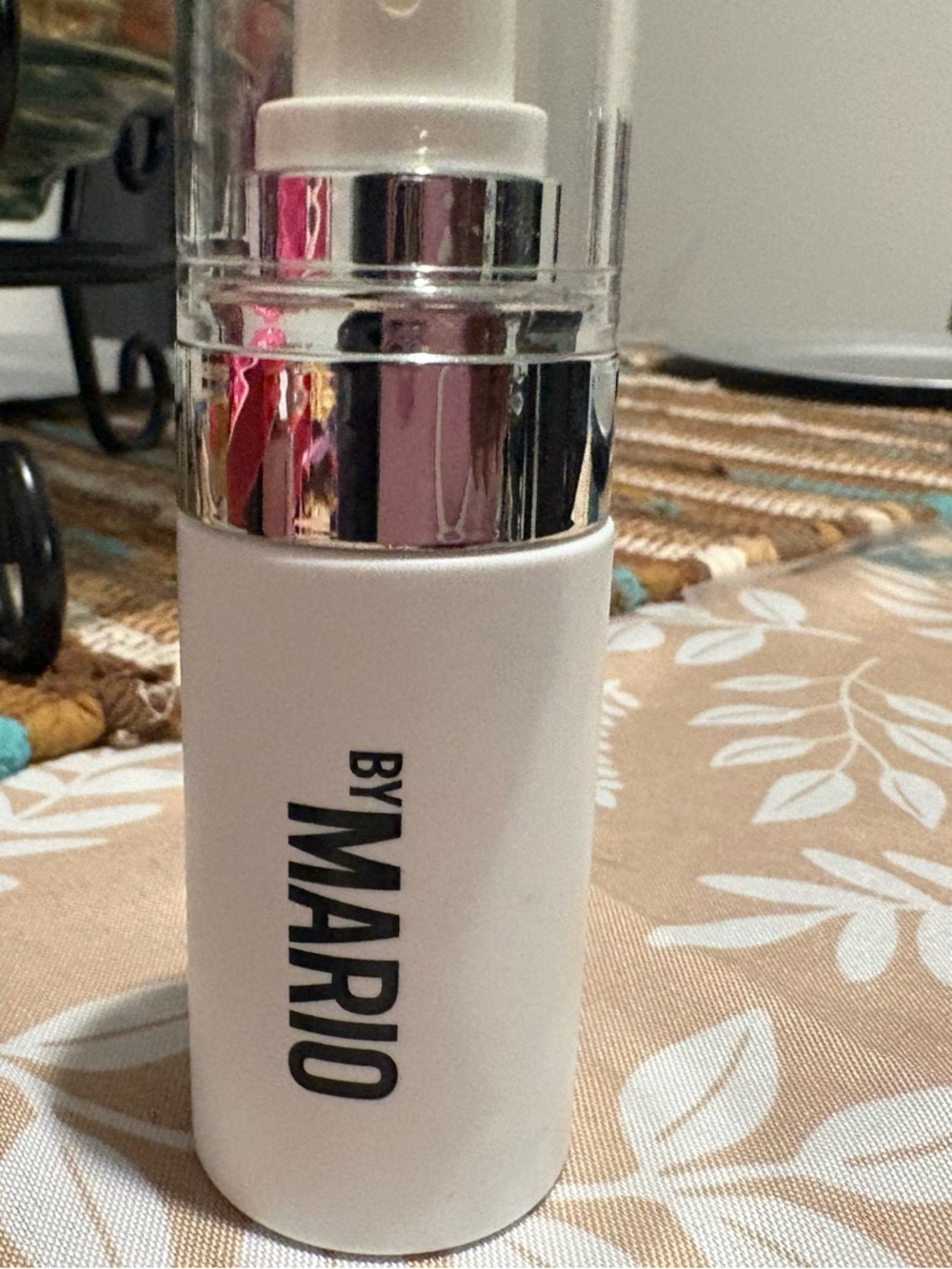 Makeup By Mario White & Silver Pump Setting Spray Bottle
